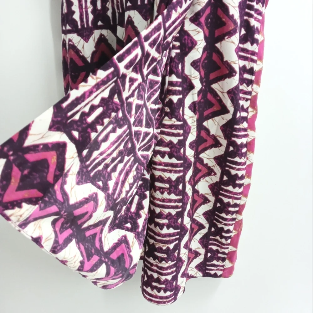 Anthropologie Joana Baraschi Purple Tribal Faux Wrap Mini Dress‎